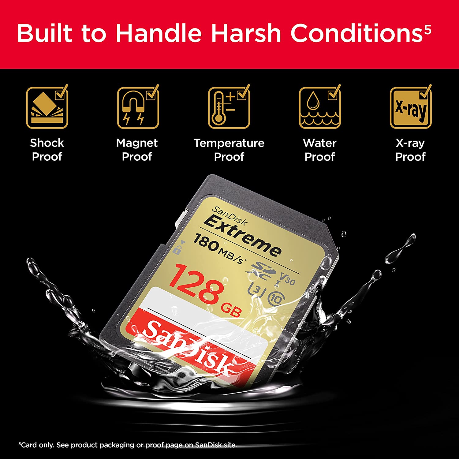 Tarjeta SanDisk Extreme SDXC de 128GB 180MB/s