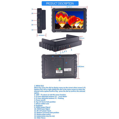 Monitor Lilliput A7S-B 4K