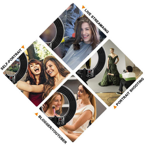 Lámpara Anillo GVM 18" Bicolor