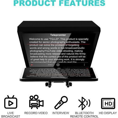 Teleprompter GVM TQ-LD-1 con monitor 18.5"