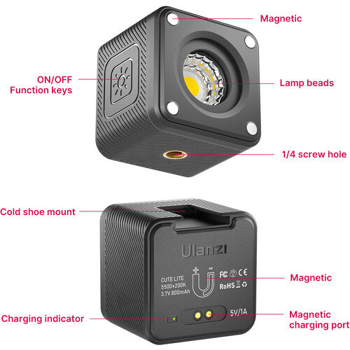 Lámpara Ulanzi Cute Lite L2 (2172) IP68 Waterproof