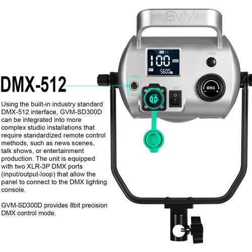 Lámpara GVM SD300D Bi-Color LED Monolight (Studio Kit)