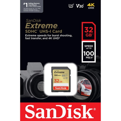 Tarjeta SanDisk Extreme SDHC de 32GB 100MB/s