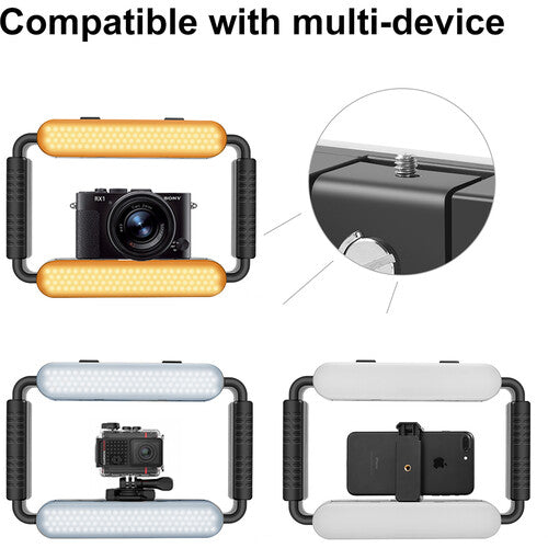 Kit Videorig con lámpara GVM TL15RS RGB Bi-Color