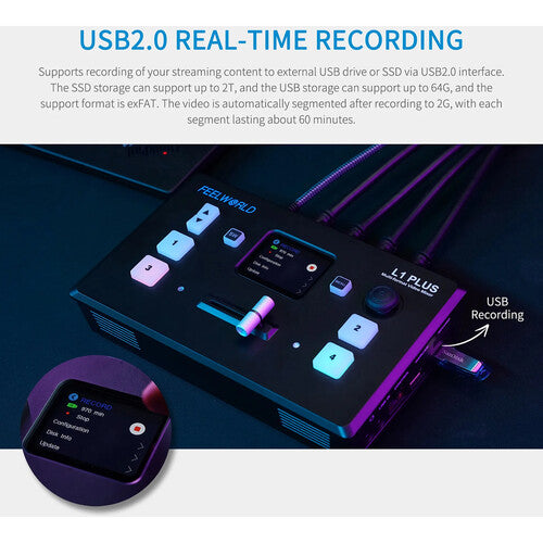 Switcher para Streaming FeelWorld LIVEPRO L1 PLUS