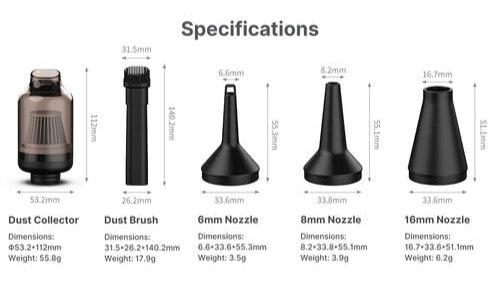 Kit de boquillas para Pistola de Aire Ulanzi (C073GBR1)