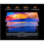 Kit de Monitor Feelworld P6X  Monitor 4K Touchscreen con bateria y case