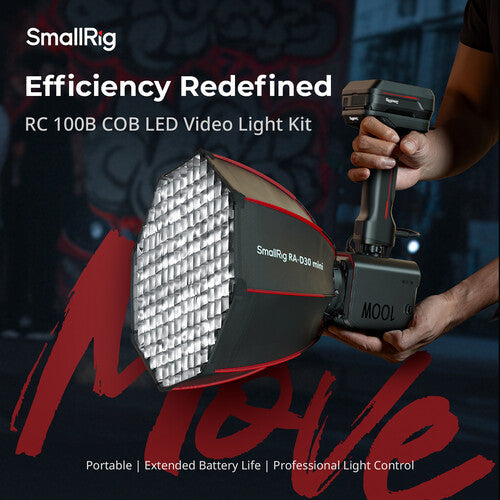 Kit de Lámpara COB SmallRig RC100B con mango de agarre batería (4897)