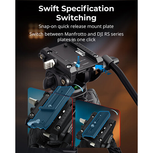 Tripié SmallRig AD-80S (5111) Heavy-Duty Fibra de carbono