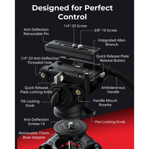 Tripié SmallRig AD-80S (5111) Heavy-Duty Fibra de carbono