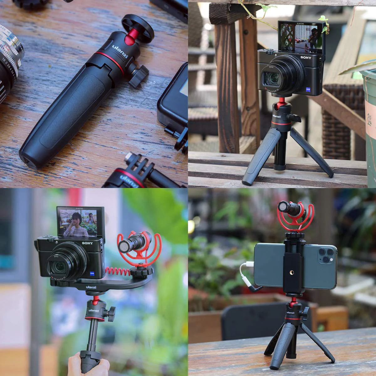 Minitripié y Selfie Stick Ulanzi MT-08 Extensión Vlog