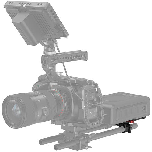 Placa de batería SmallRig V-Lock con abrazadera de varilla LWS de 15 mm