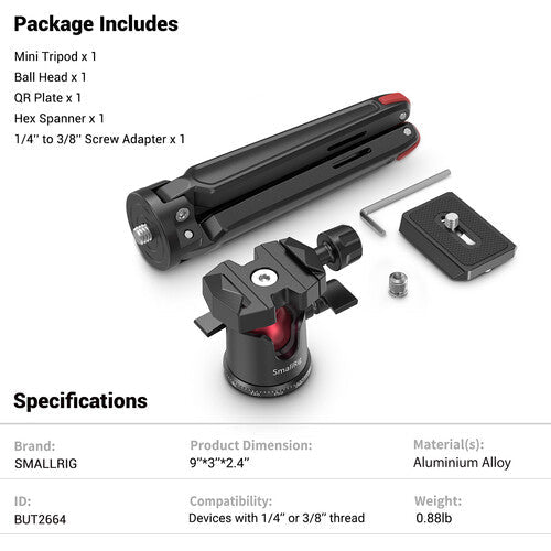Kit Jaula y Minitripié SmallRig 3138 para Canon EOS M50 y M5
