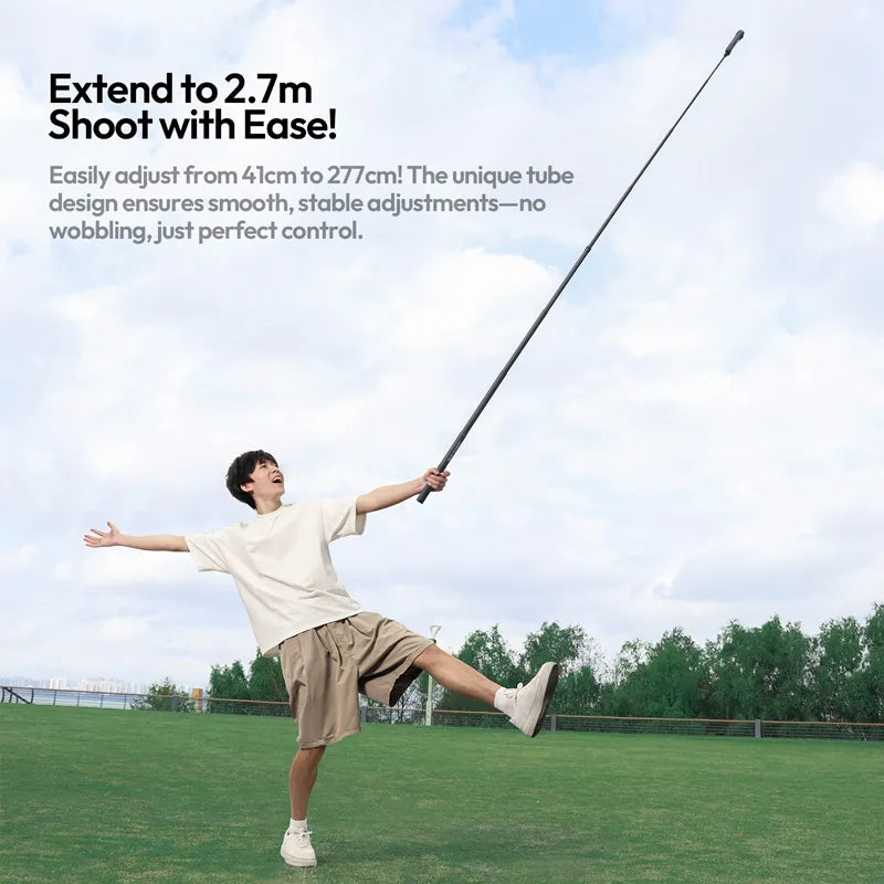 Palo selfie Ulanzi VL02 de fibra de carbono de 2,7 mts