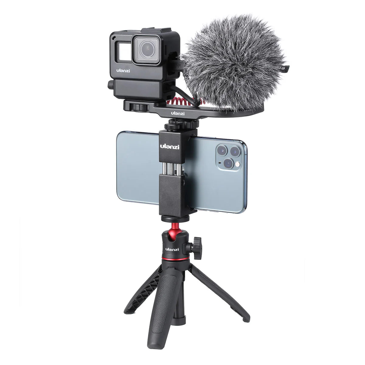 Minitripié y Selfie Stick Ulanzi MT-08 Extensión Vlog