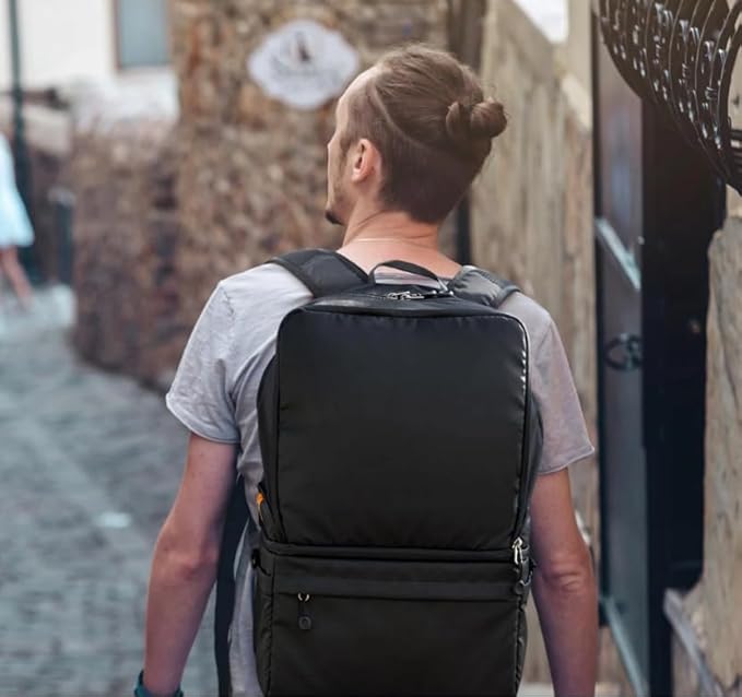 Mochila Convertible K&F Concept 2 en 1 Negra 22L para cámara