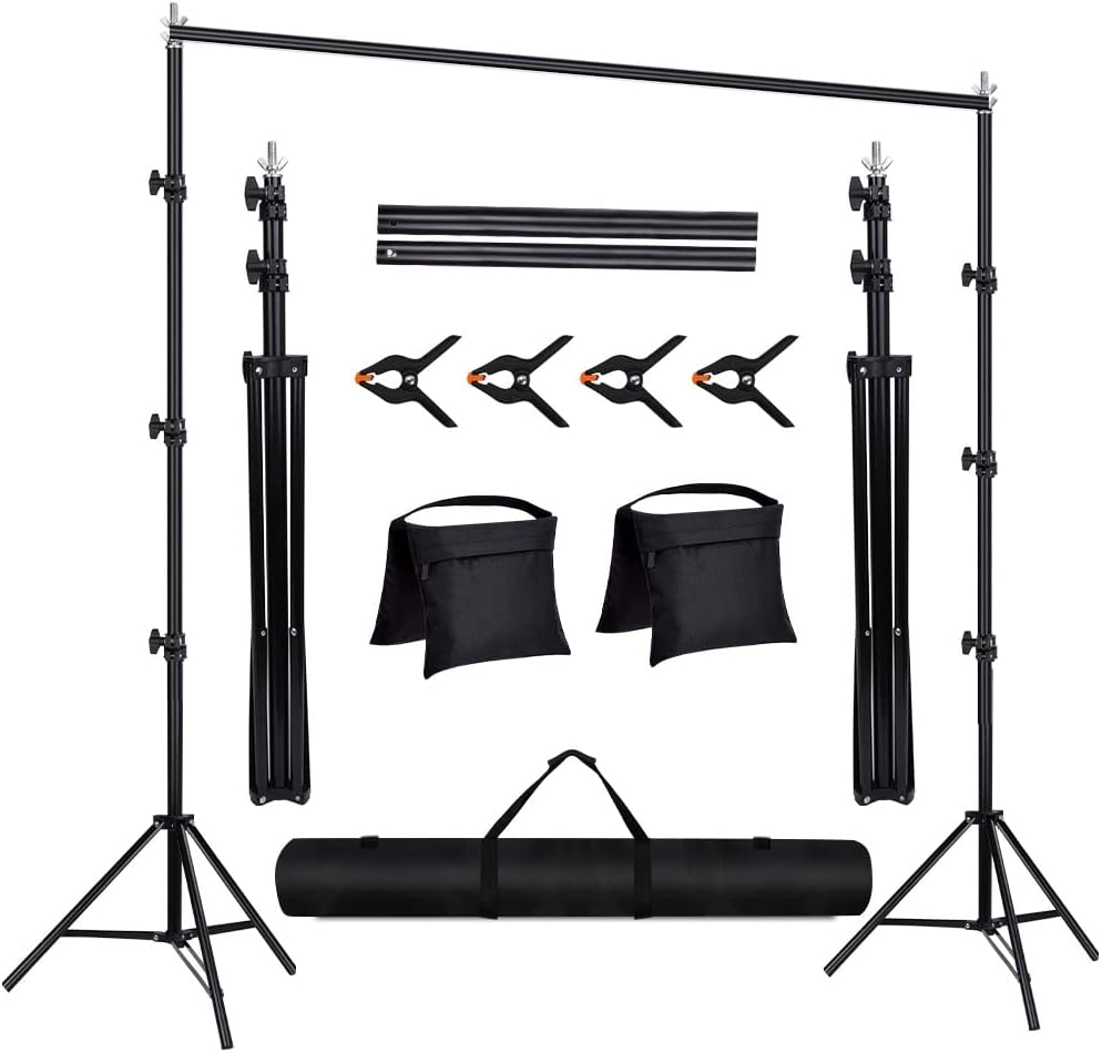 Portafondos LOWVY de 9 x 10 pies 6 pinzas 2 bolsas de arena