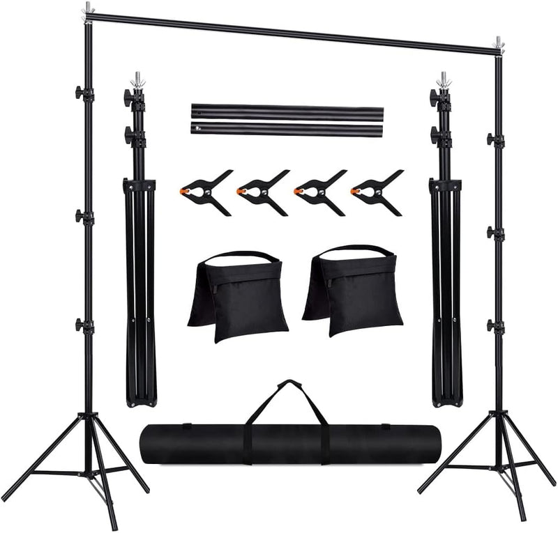 Portafondos LOWVY de 9 x 10 pies 6 pinzas 2 bolsas de arena