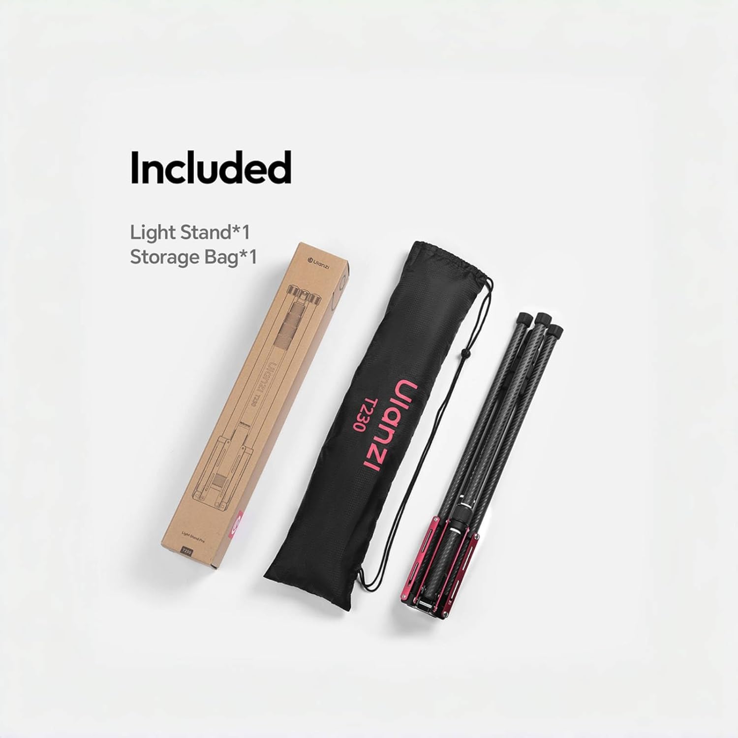 Pedestal para lámpara Ulanzi T230 2.30 cms (Fibra de Carbono)