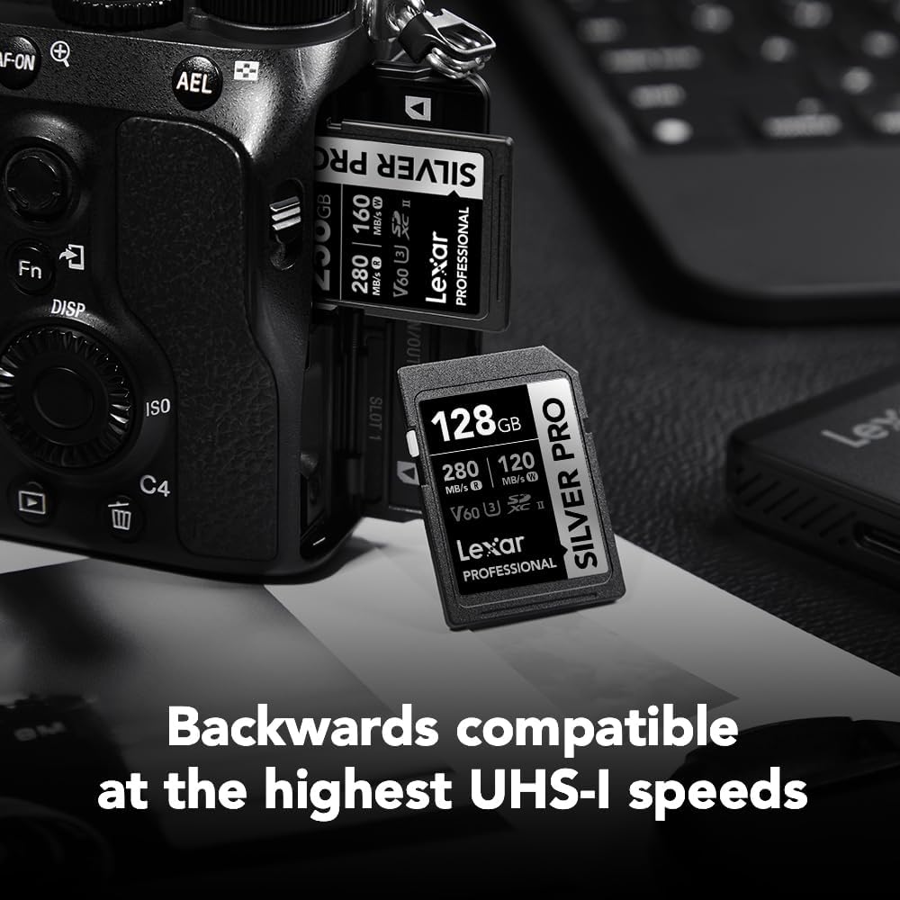 Tarjeta Lexar Profesional 128GB Silver PRO 280 MB/s