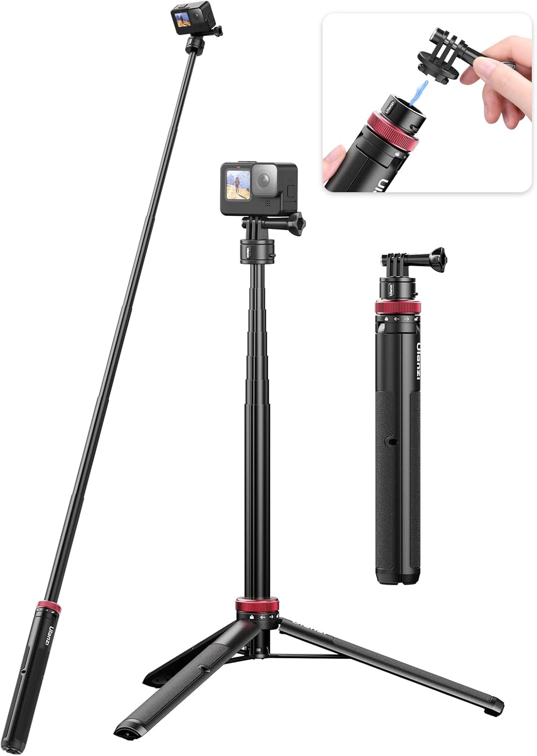 Minitripié y Selfie Stick Ulanzi Go Quick II (3113)