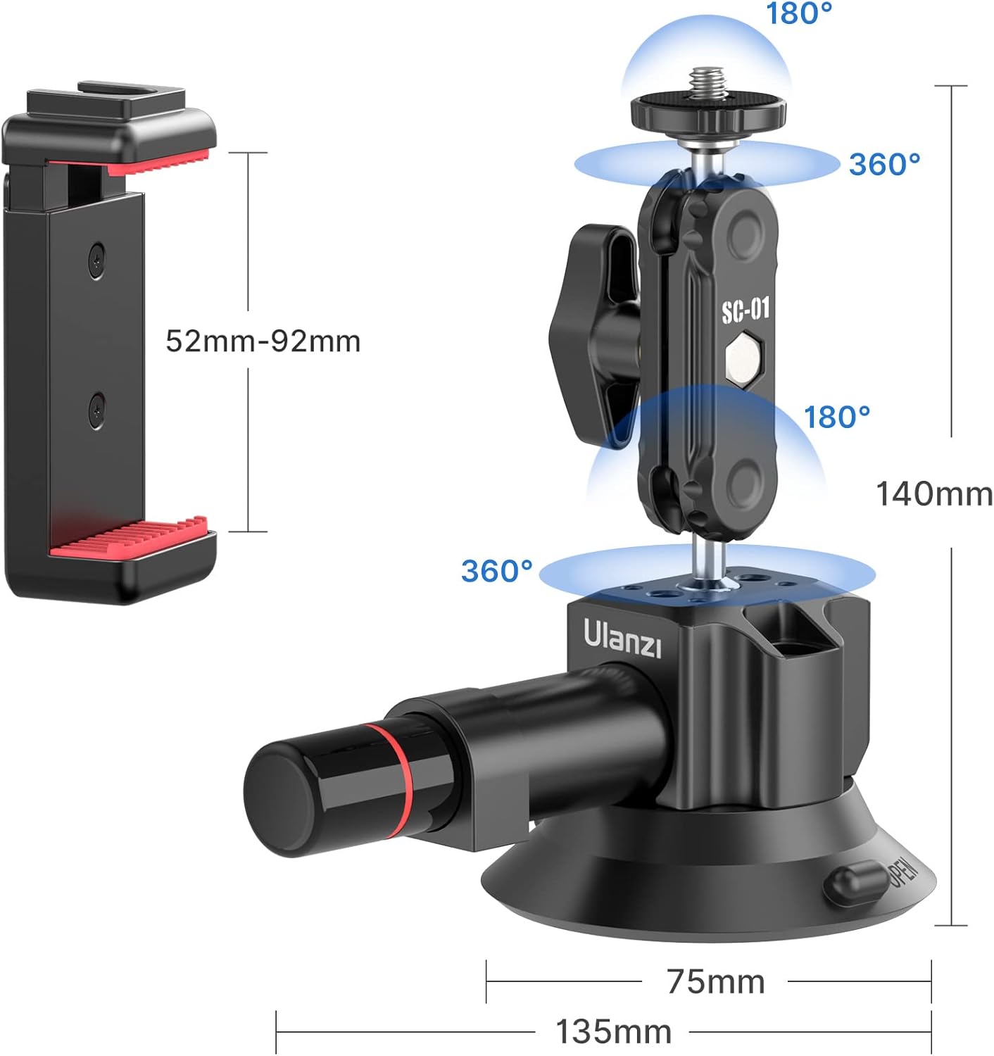 Ventosa Camara Suction Cup Mount ULANZI SC-01
