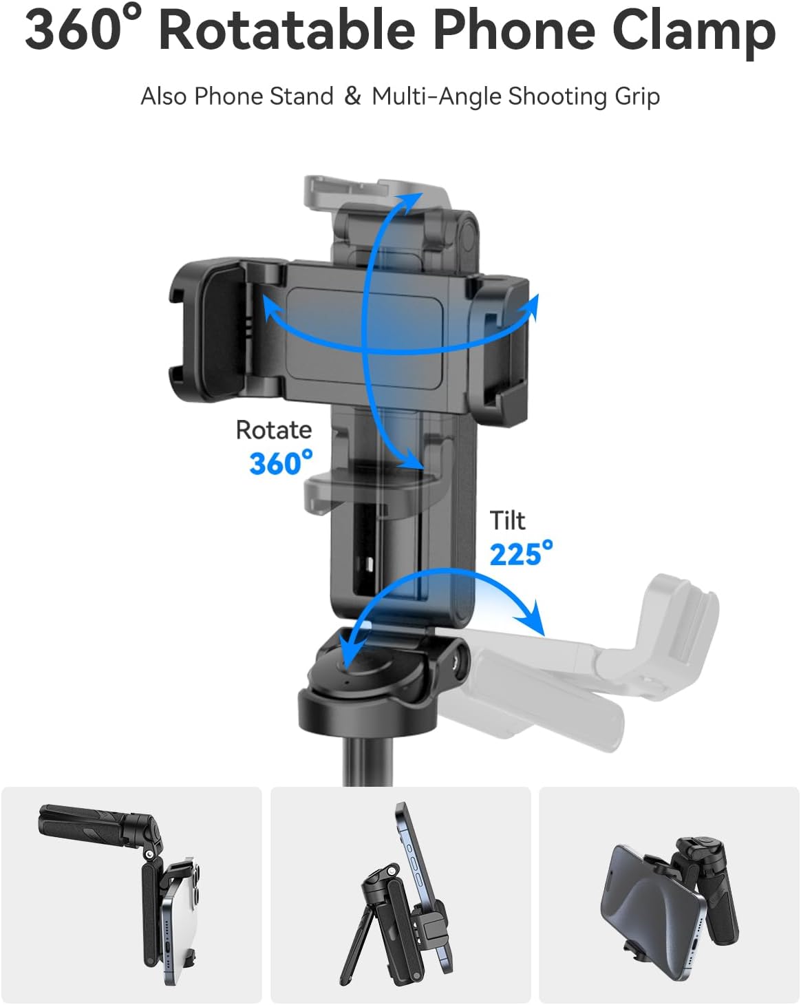 Minitripié y Selfie Stick Ulanzi JJ02 con Disparador
