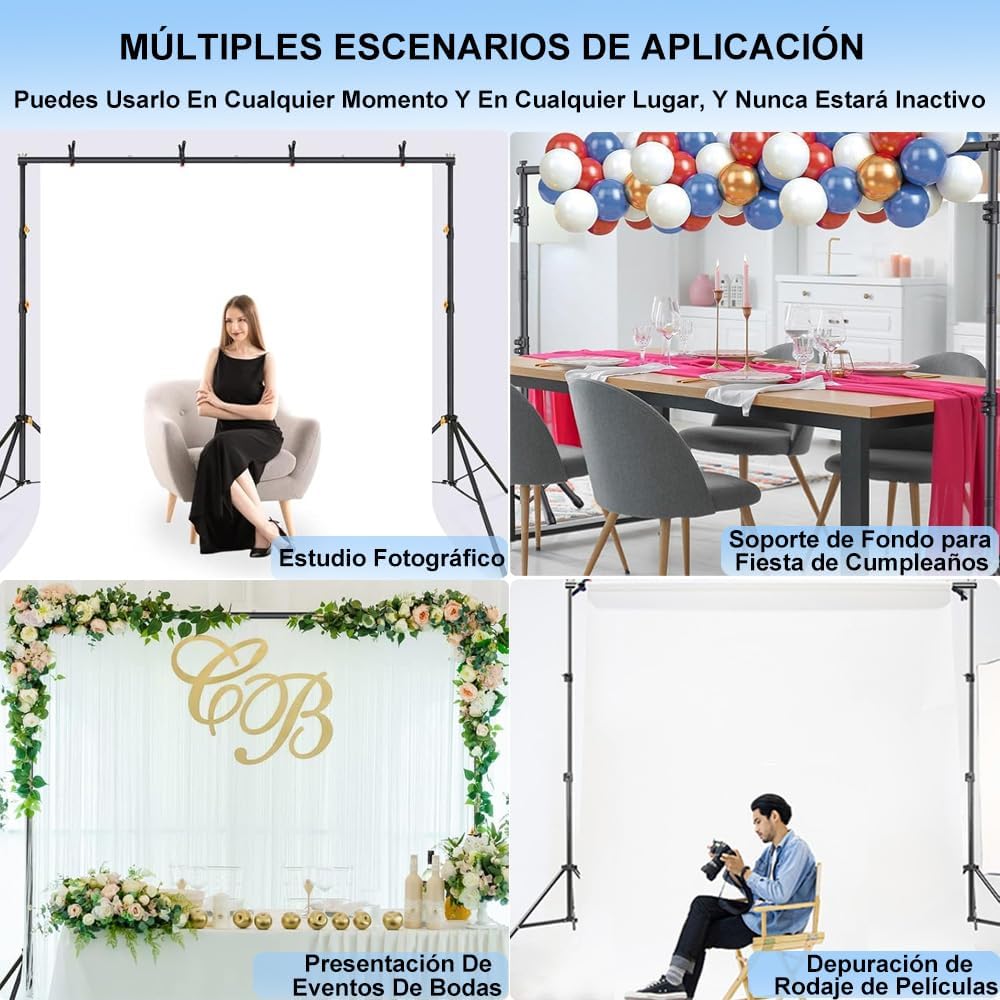 Portafondos Daladen 3 x 3m Viene con 4 Clips y 2 Bolsas de Arena,