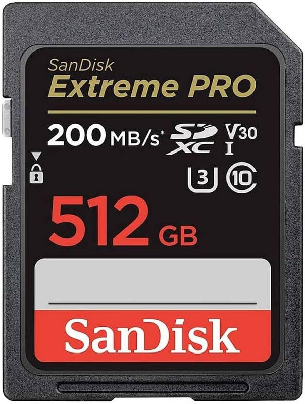 Tarjeta SanDisk Extreme PRO SDXC de 512GB 200 MB/s