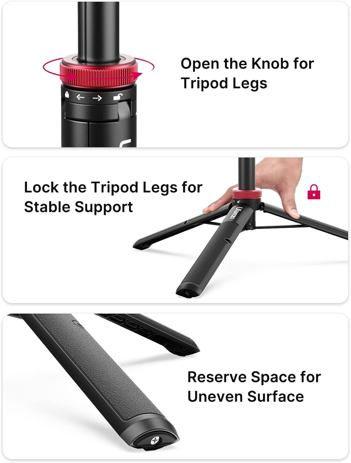 Minitripié y Selfie Stick Ulanzi Go Quick II (3113)