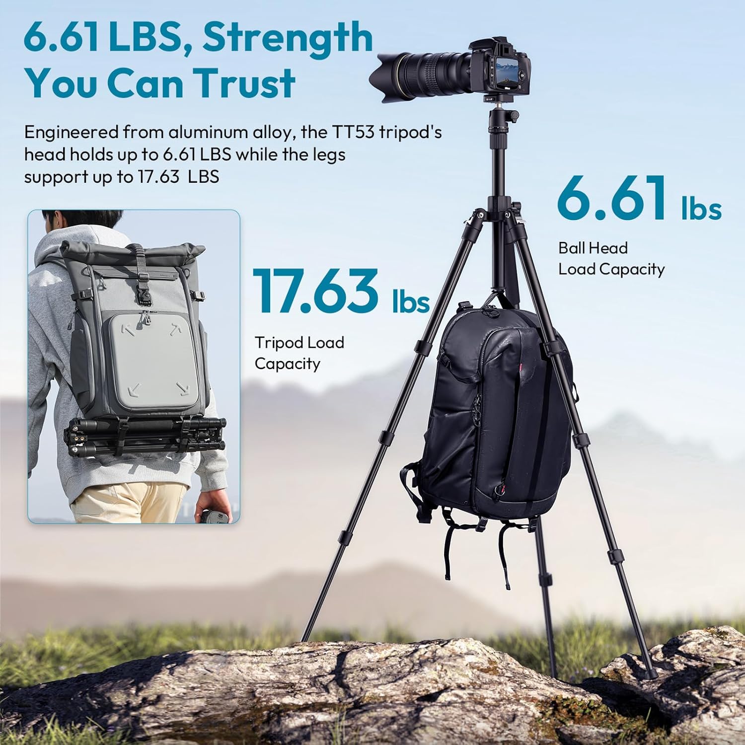 Tripié Ulanzi TT53 de Viaje de hasta 180cm