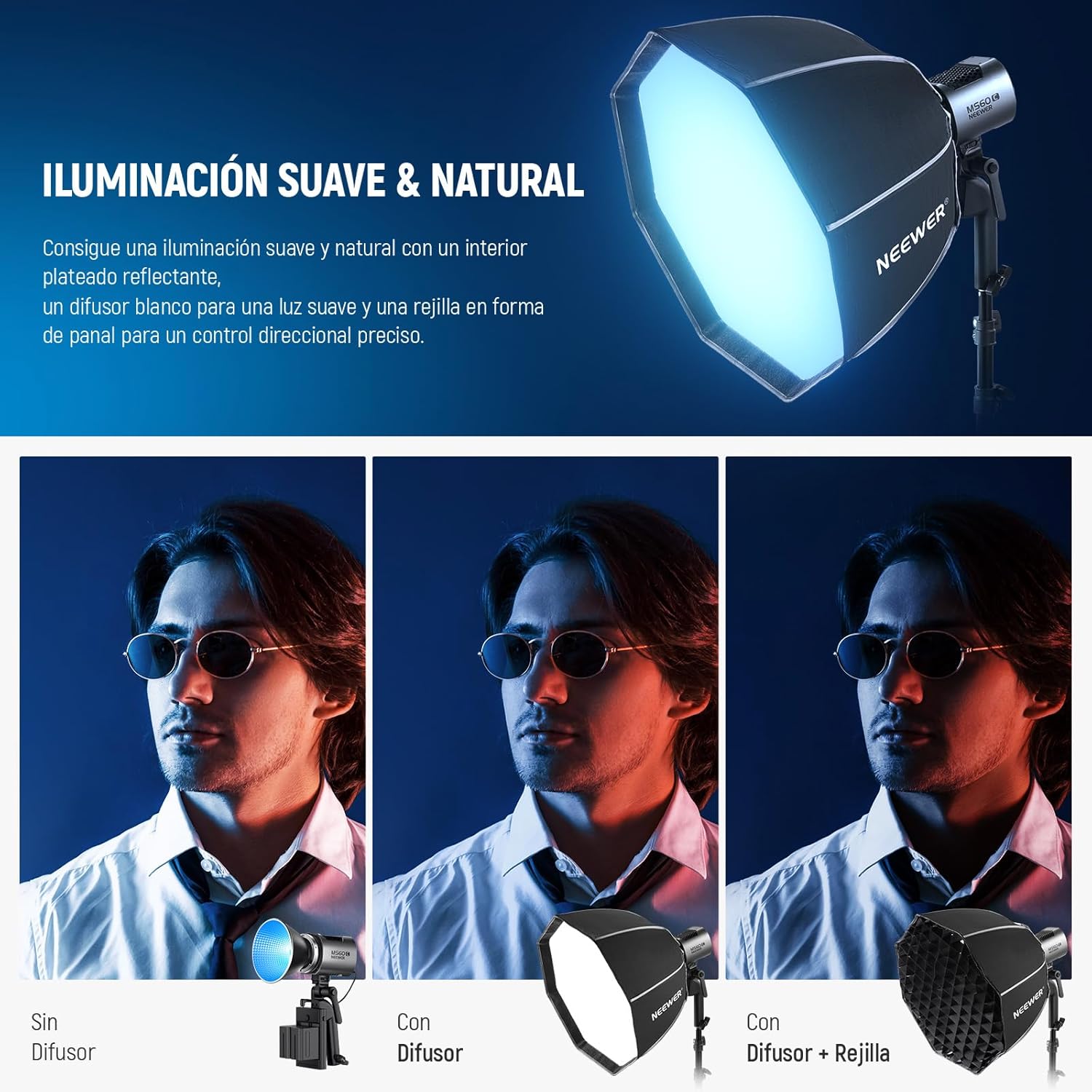 Mini Softbox Neewer Octagonal 50 cms NS4P