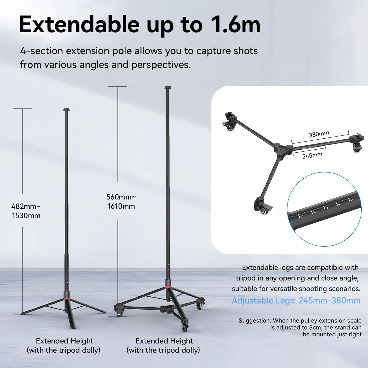 Kit Tripié con Ruedas Ulanzi AT-01/AT-02