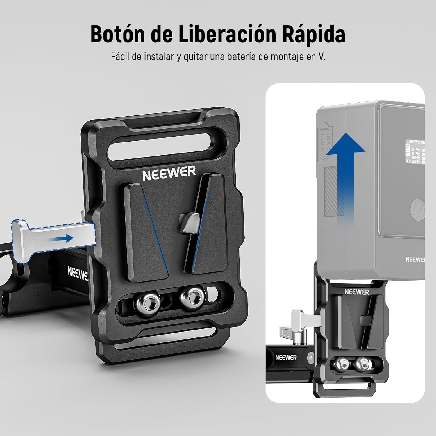 Placa de Montaje para Batería V-Mount Neewer 10102929