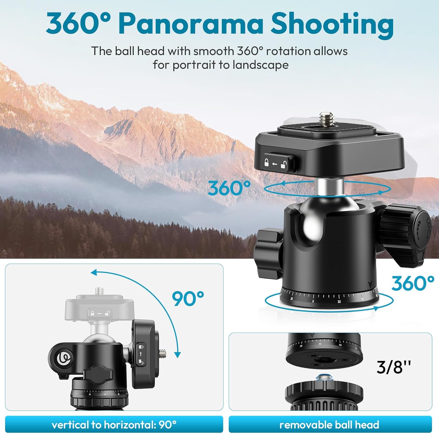 Tripié Ulanzi TT53 de Viaje de hasta 180cm