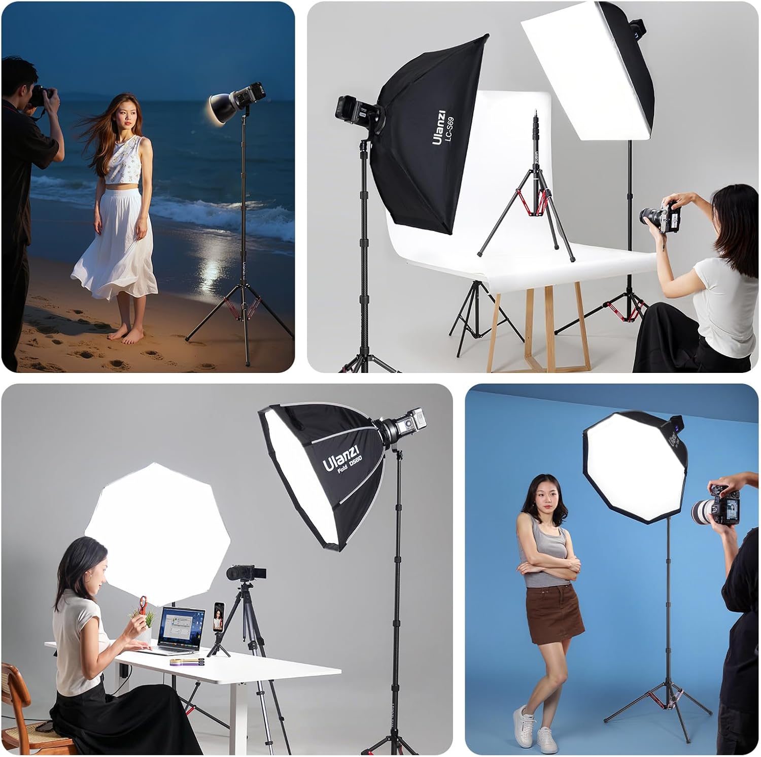 Pedestal para lámpara Ulanzi T230 2.30 cms (Fibra de Carbono)