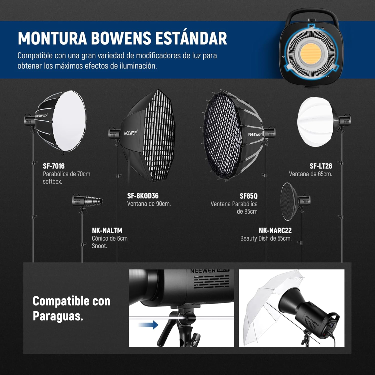 Lámpara Neewer CB60 70 watts