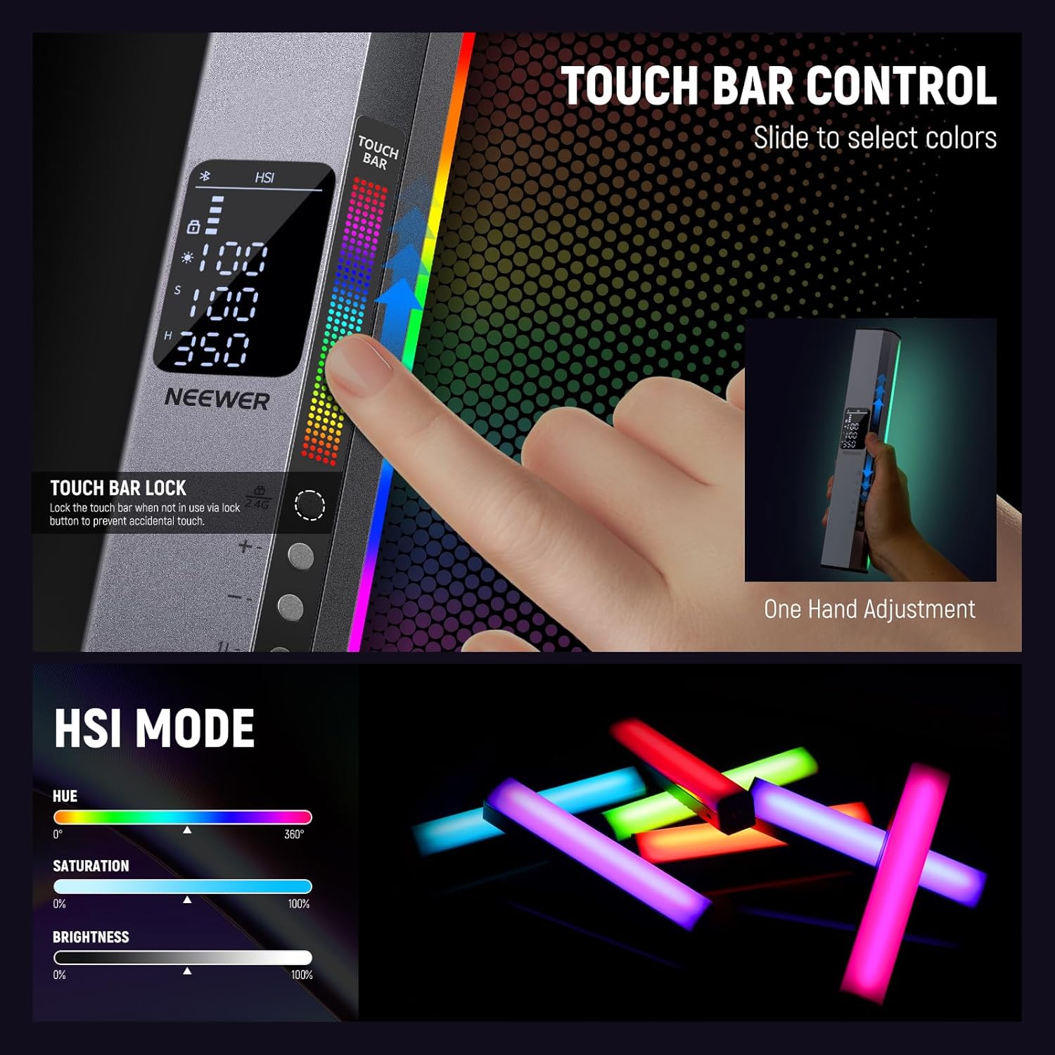 Lámpara Neewer Barra de Luz RGB1