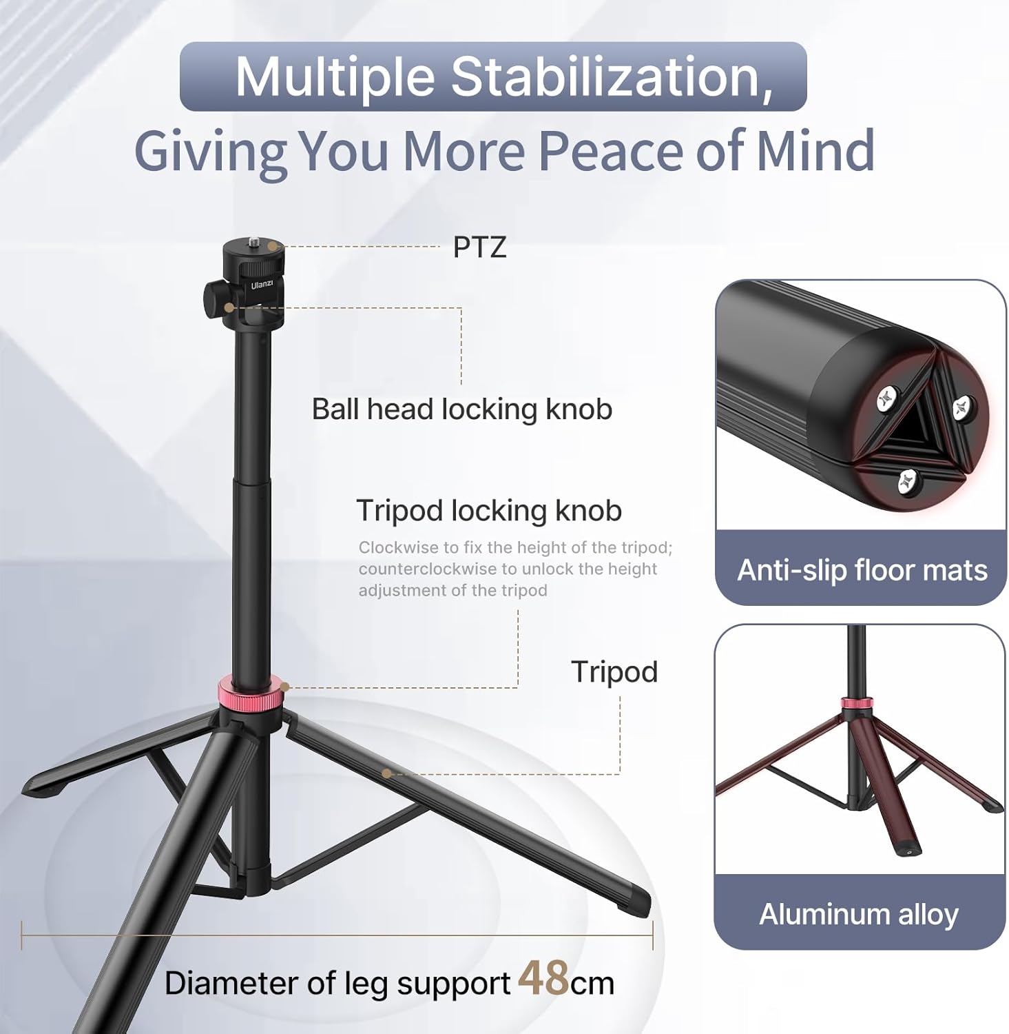 Minitripié y Selfie Stick con cabeza quick release Ulanzi TT24