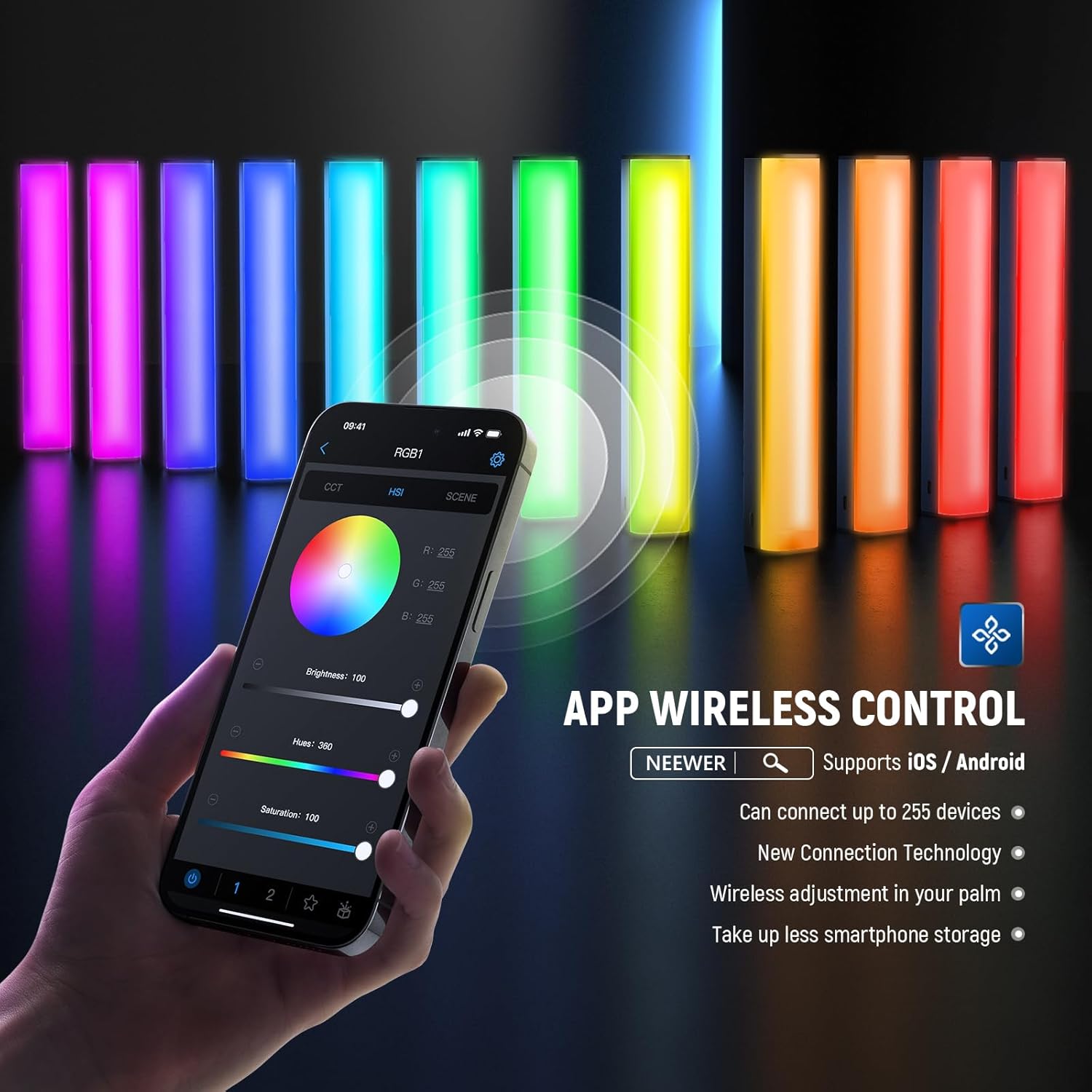 Lámpara Neewer Barra de Luz RGB1