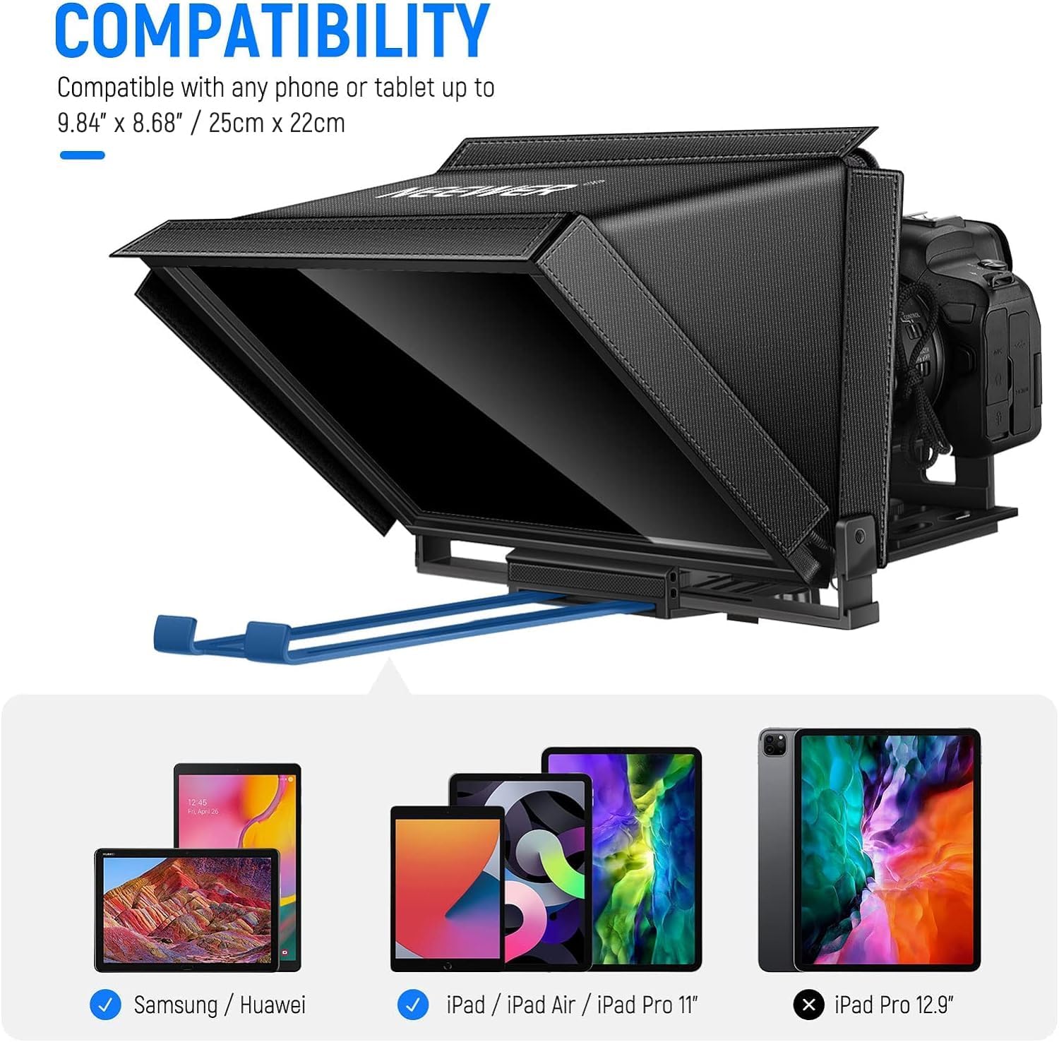 Teleprompter Neewer X12 con Control Remoto RT-110 y App