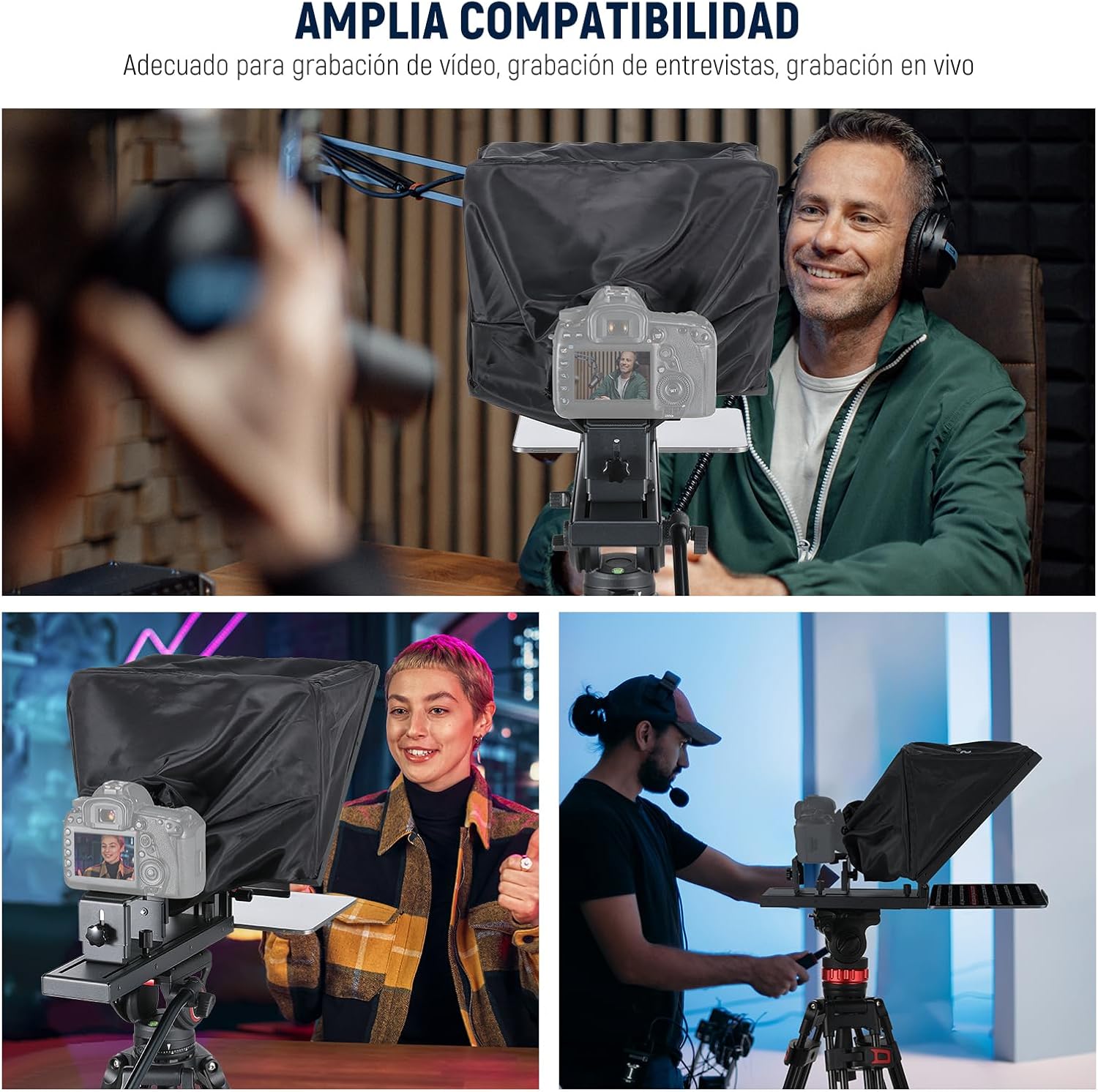 Teleprompter Neewer X16B con Control Remoto RT-110 y App
