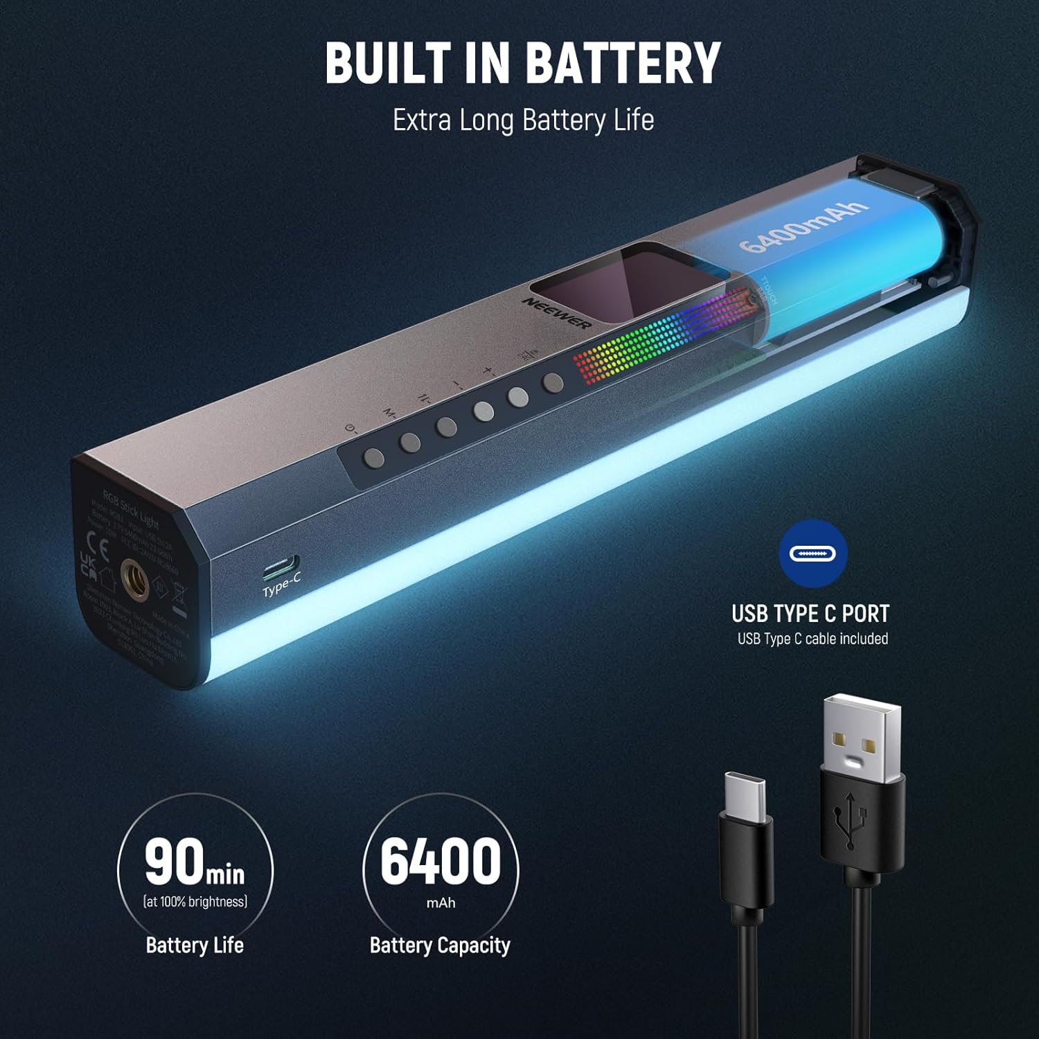 Lámpara Neewer Barra de Luz RGB1