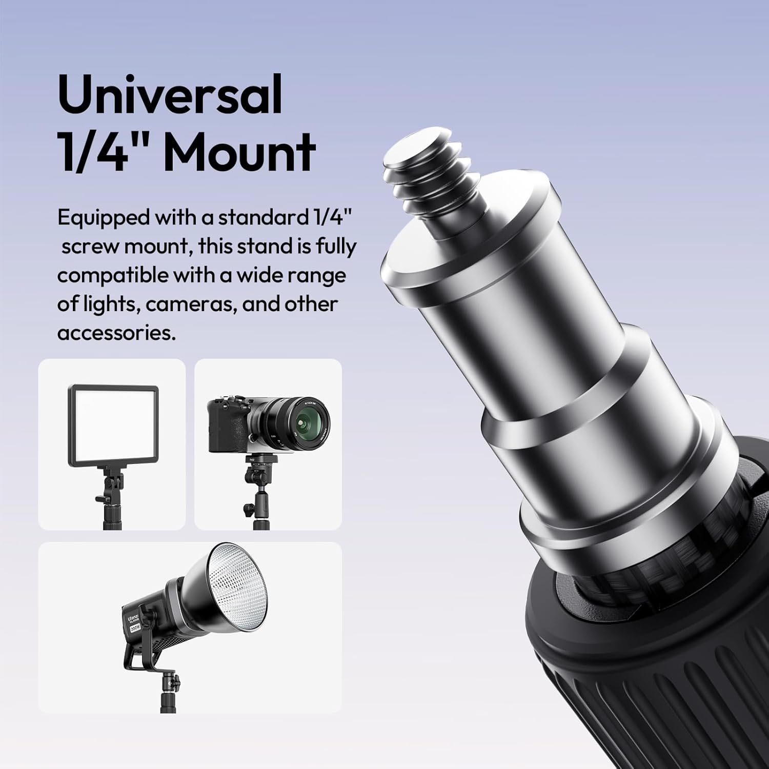 Pedestal para lámpara Ulanzi T230 2.30 cms (Fibra de Carbono)