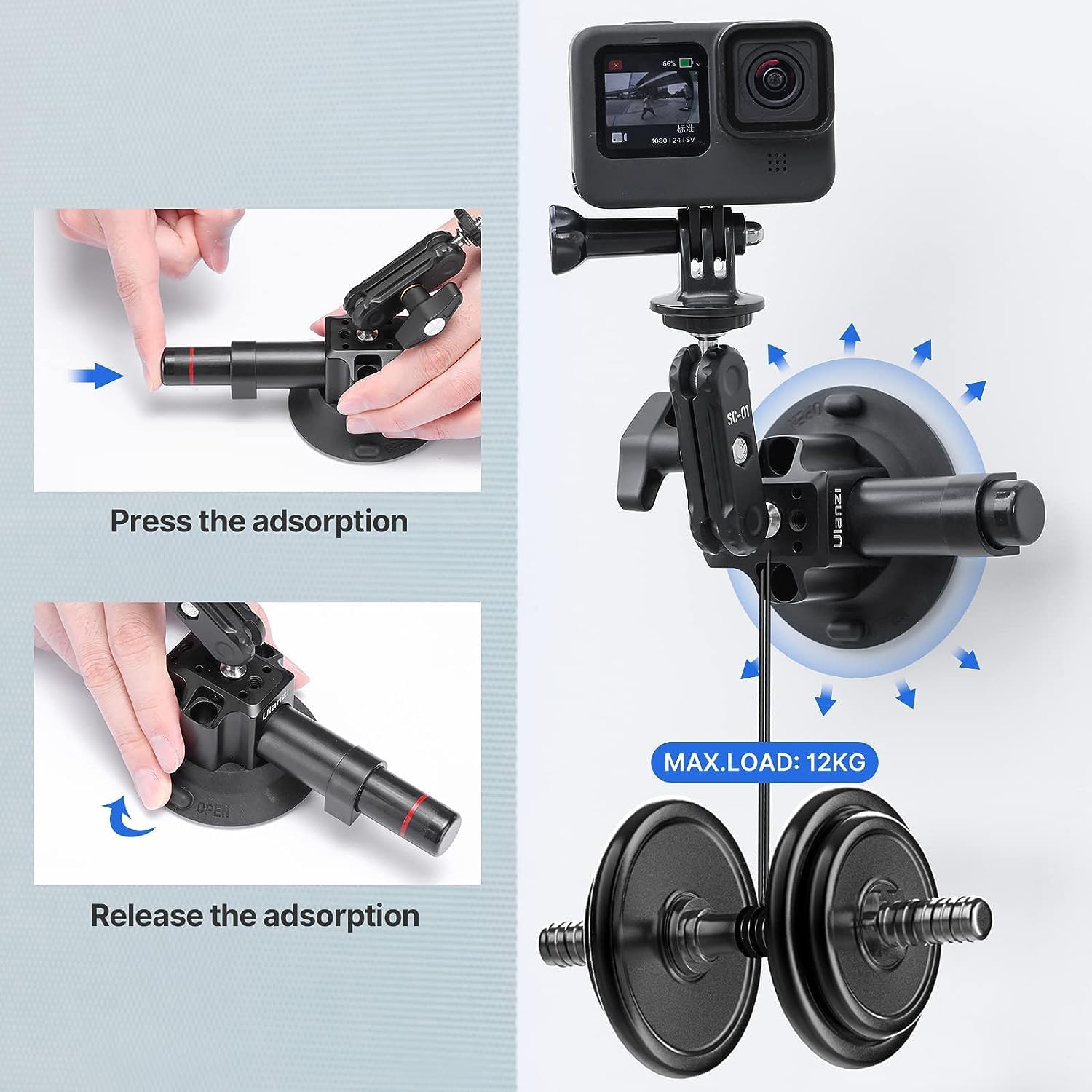 Ventosa Camara Suction Cup Mount ULANZI SC-01