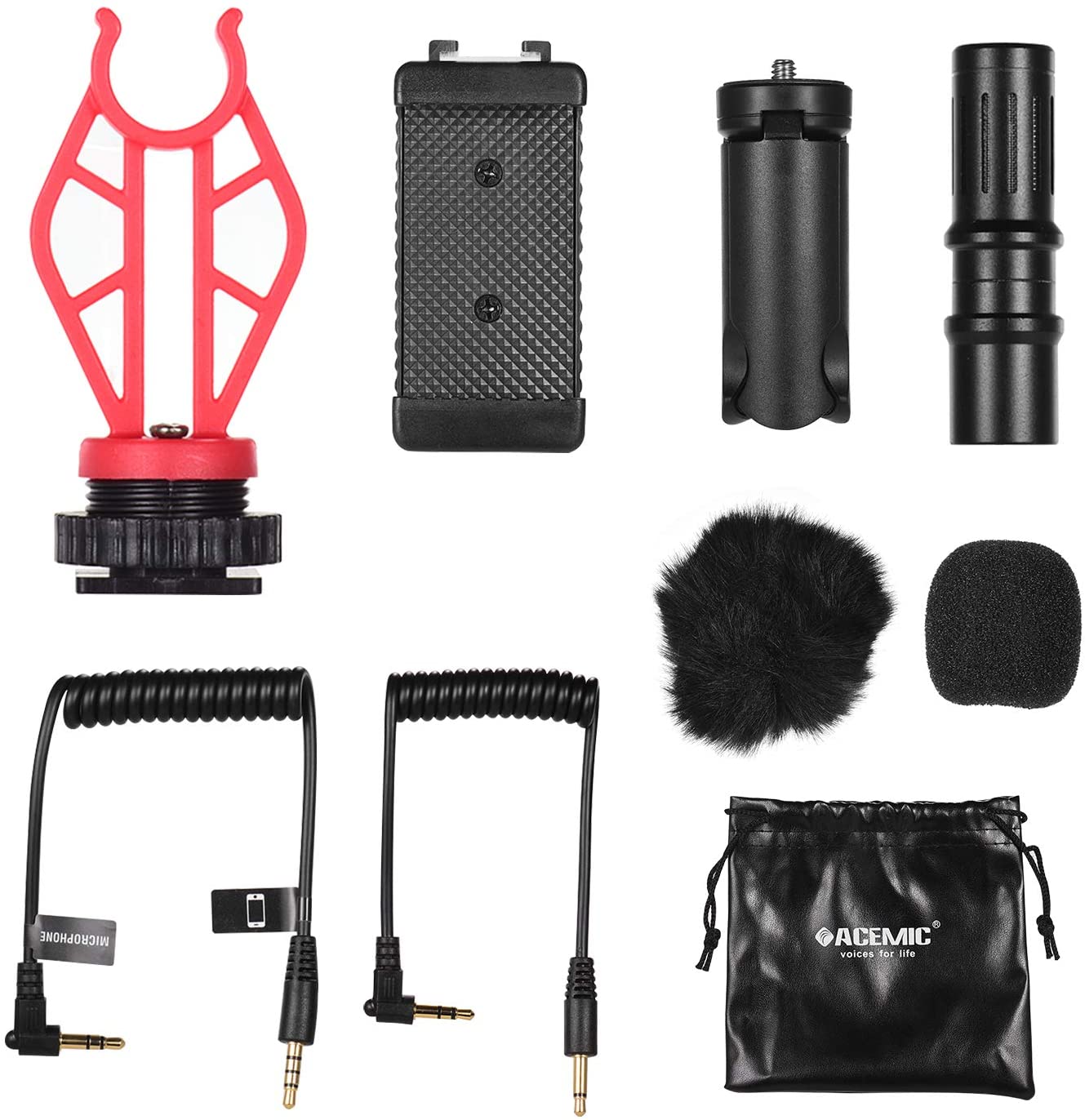 Micrófono Shotgun Acemic CAM20 para cámara y smartphone