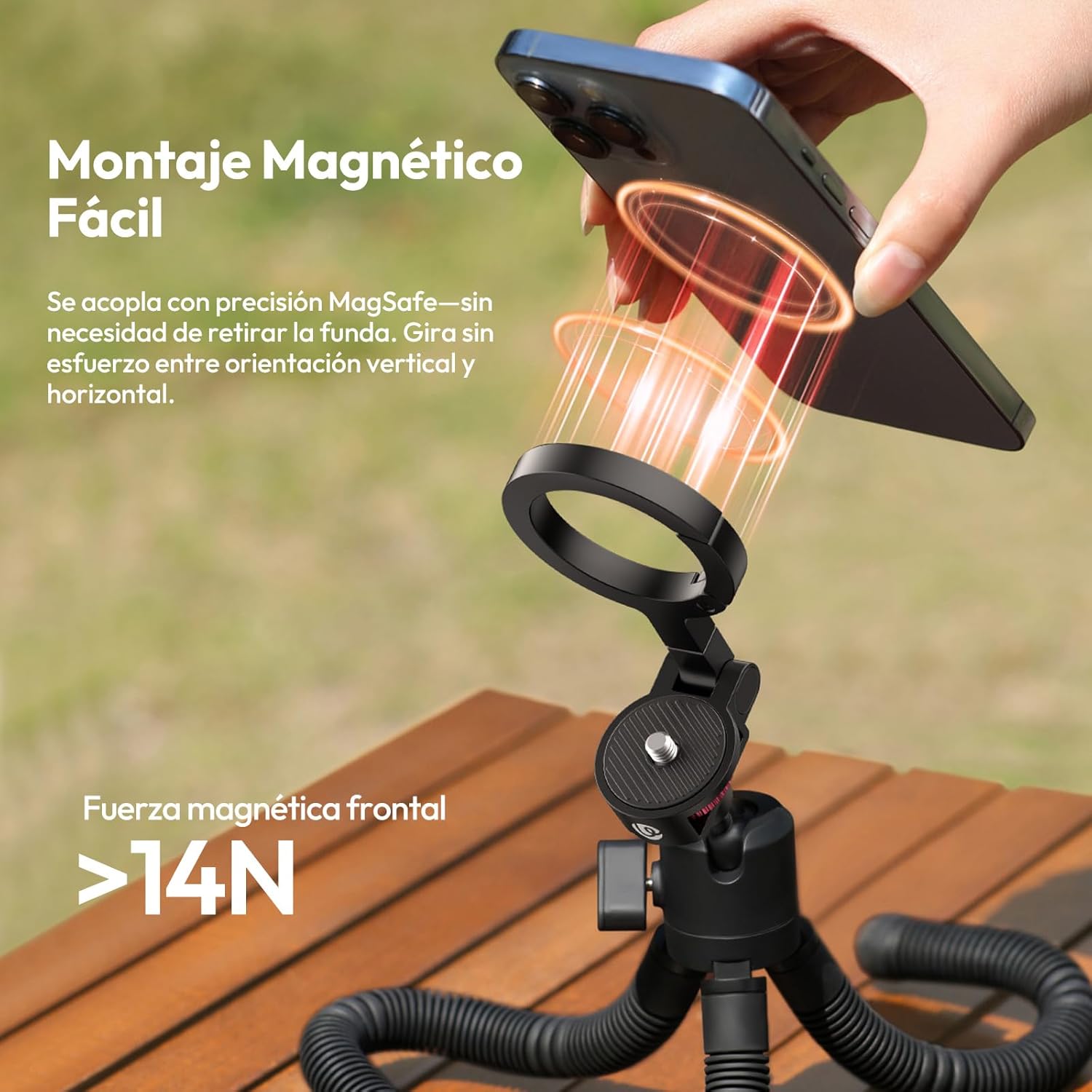 Mini Tripié Ulanzi MT30 Flexible magnético con Rosca de 1/4"