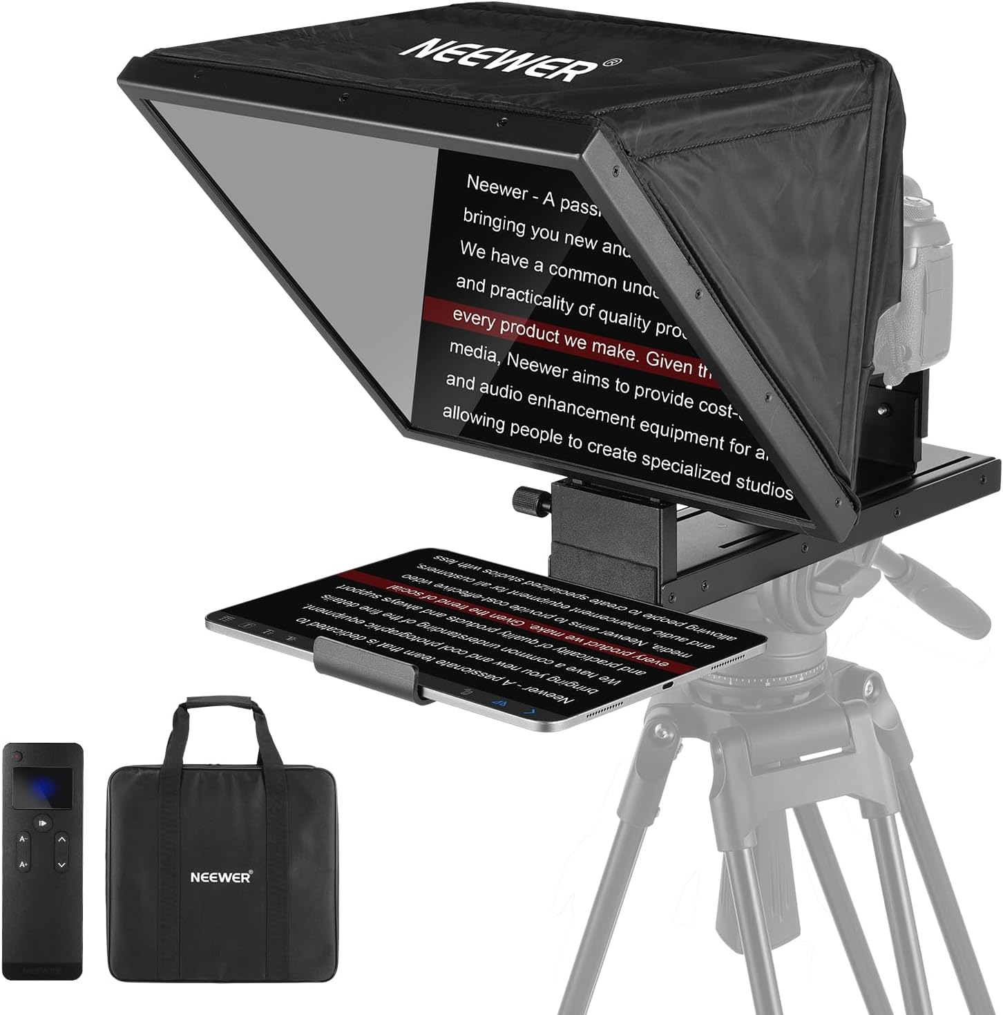 Teleprompter Neewer X16B con Control Remoto RT-110 y App