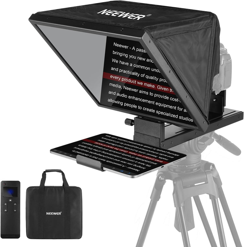 Teleprompter Neewer X16B con Control Remoto RT-110 y App