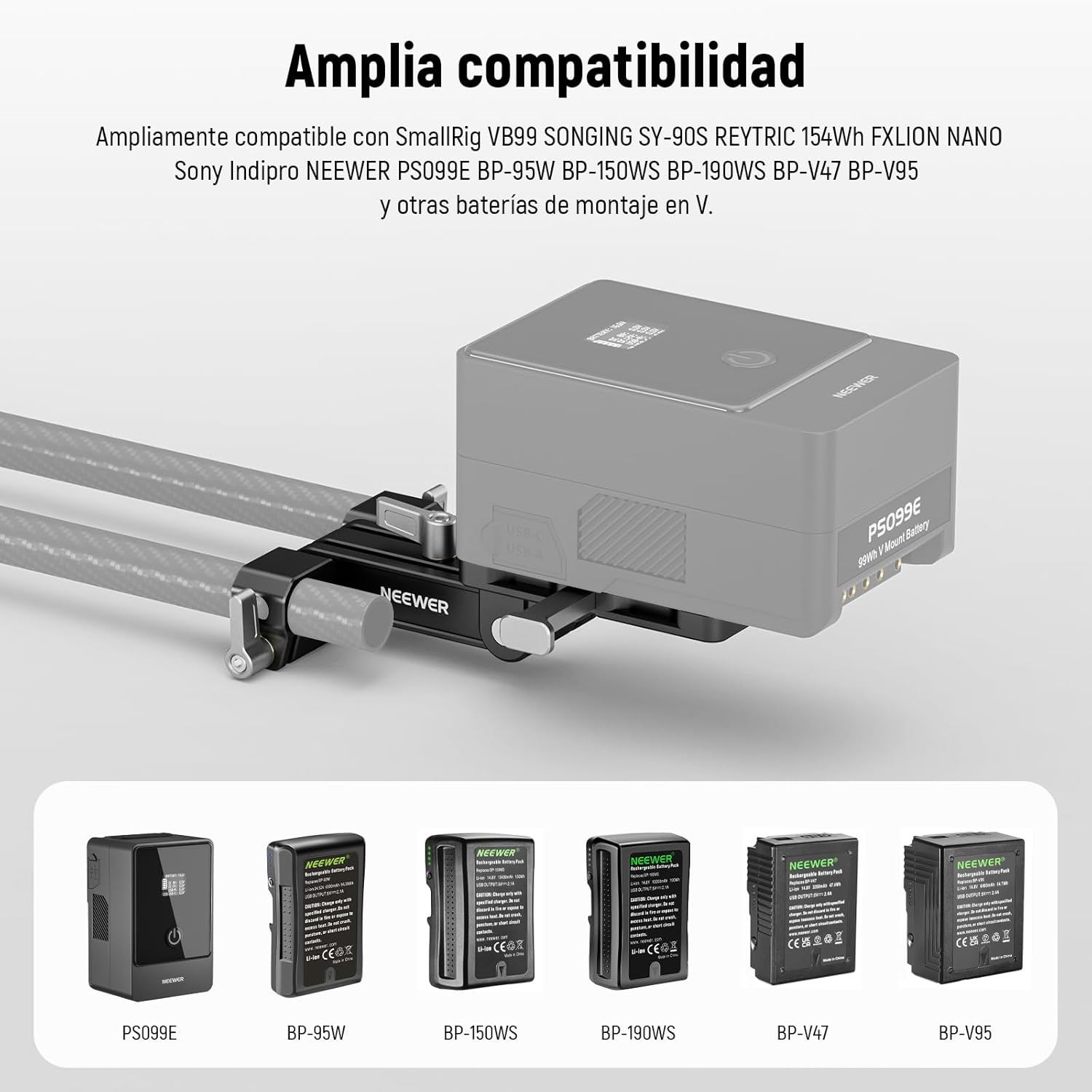 Placa de Montaje para Batería V-Mount Neewer 10102929